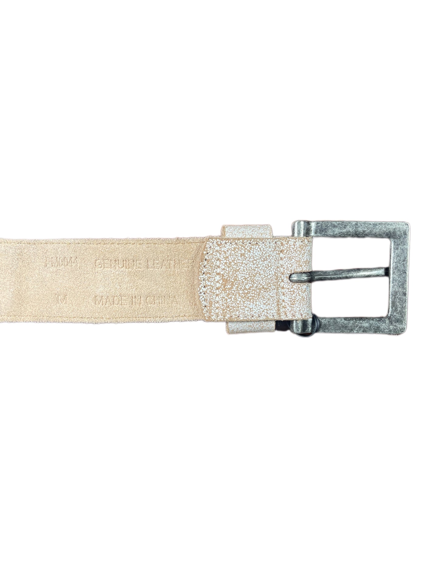 Y2k Playboy Leather Belt Cream Beige 2004