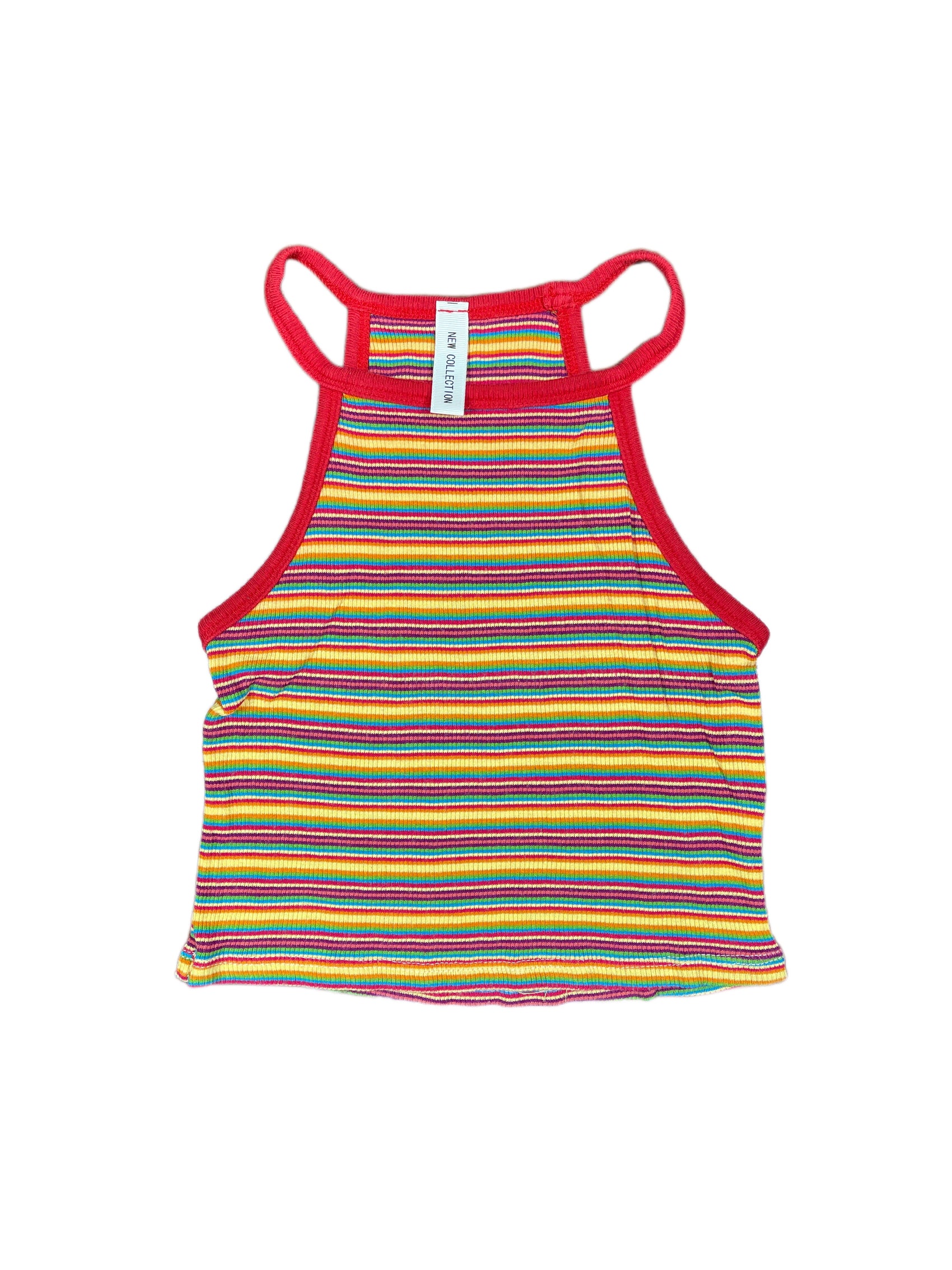 New Collection Sleeveless Top Multicolor Stripes - XS
