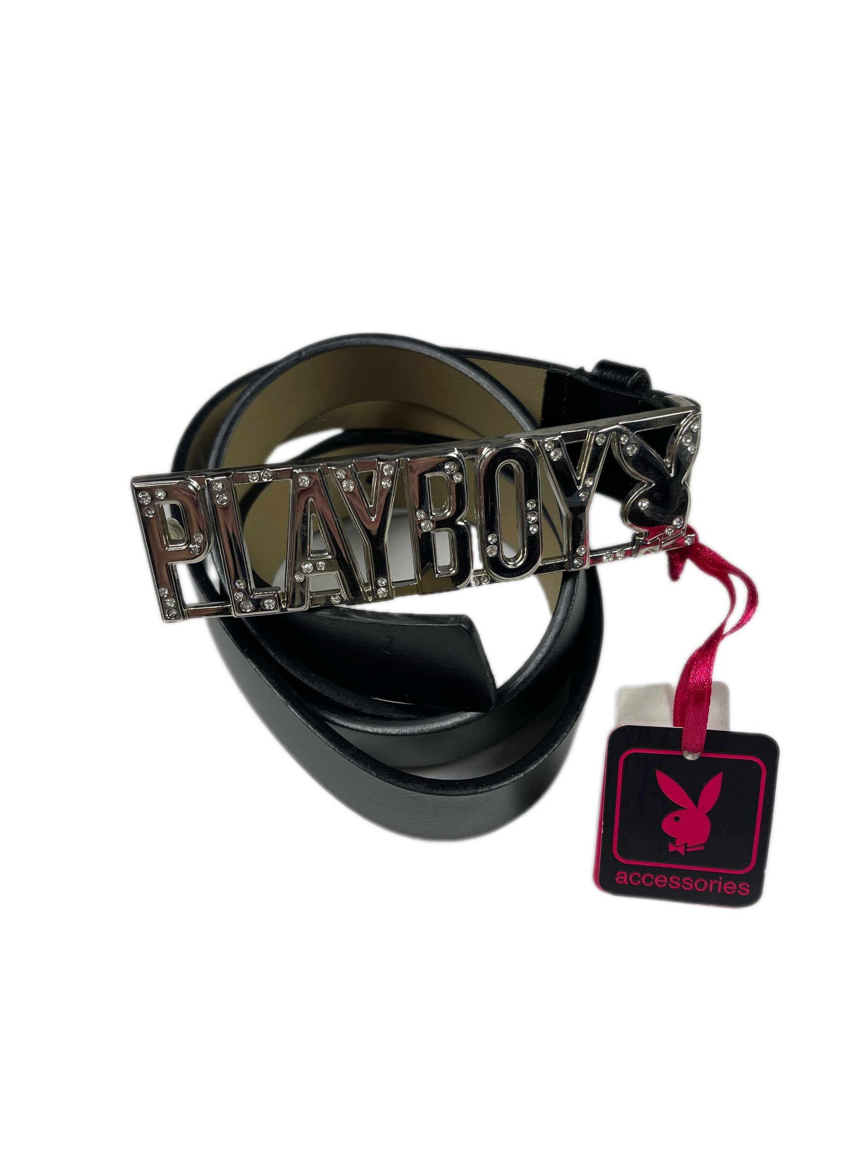 Y2k Playboy Plug Belt Black 2004