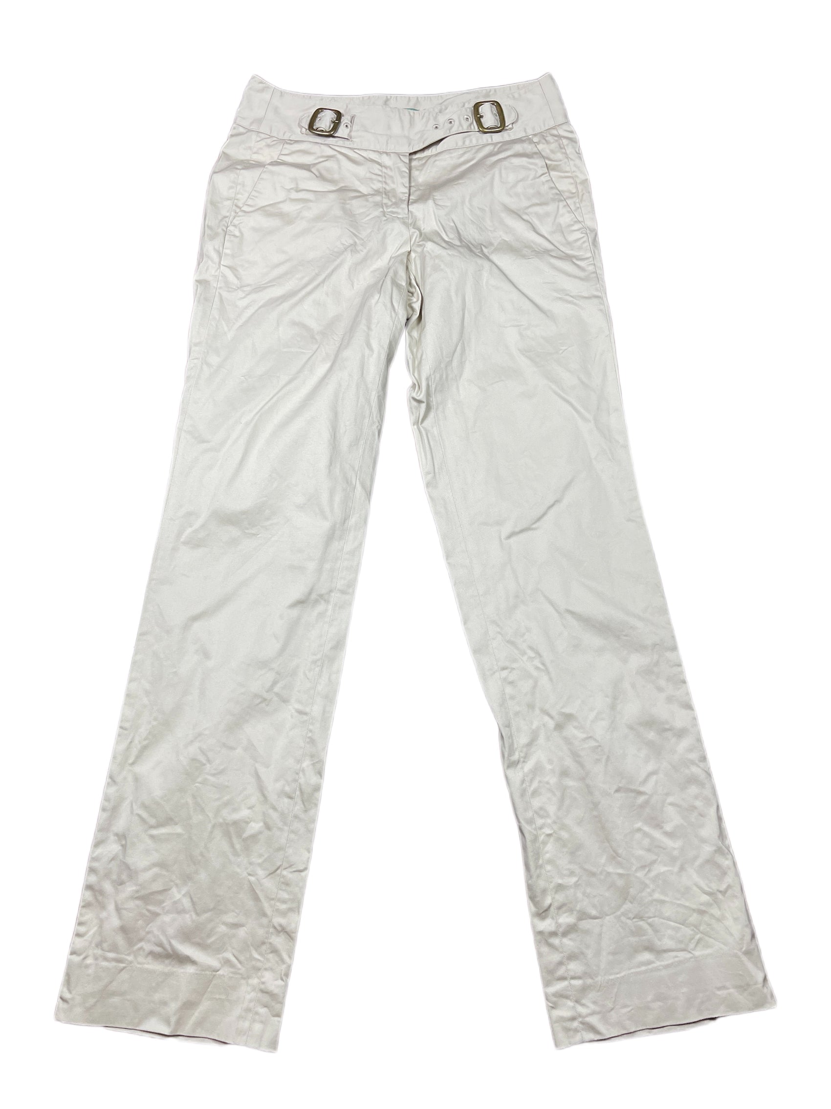 Y2k Hoss Low Waist Bootcut Pants Cream - M
