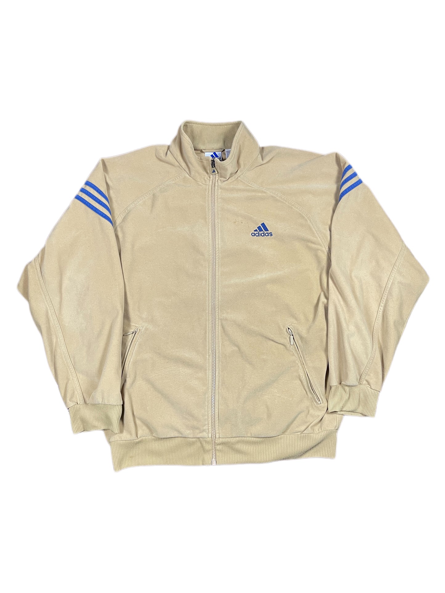 Vintage Adidas 2000s Velur Sport Jacket Yellow Mustard - L/XL