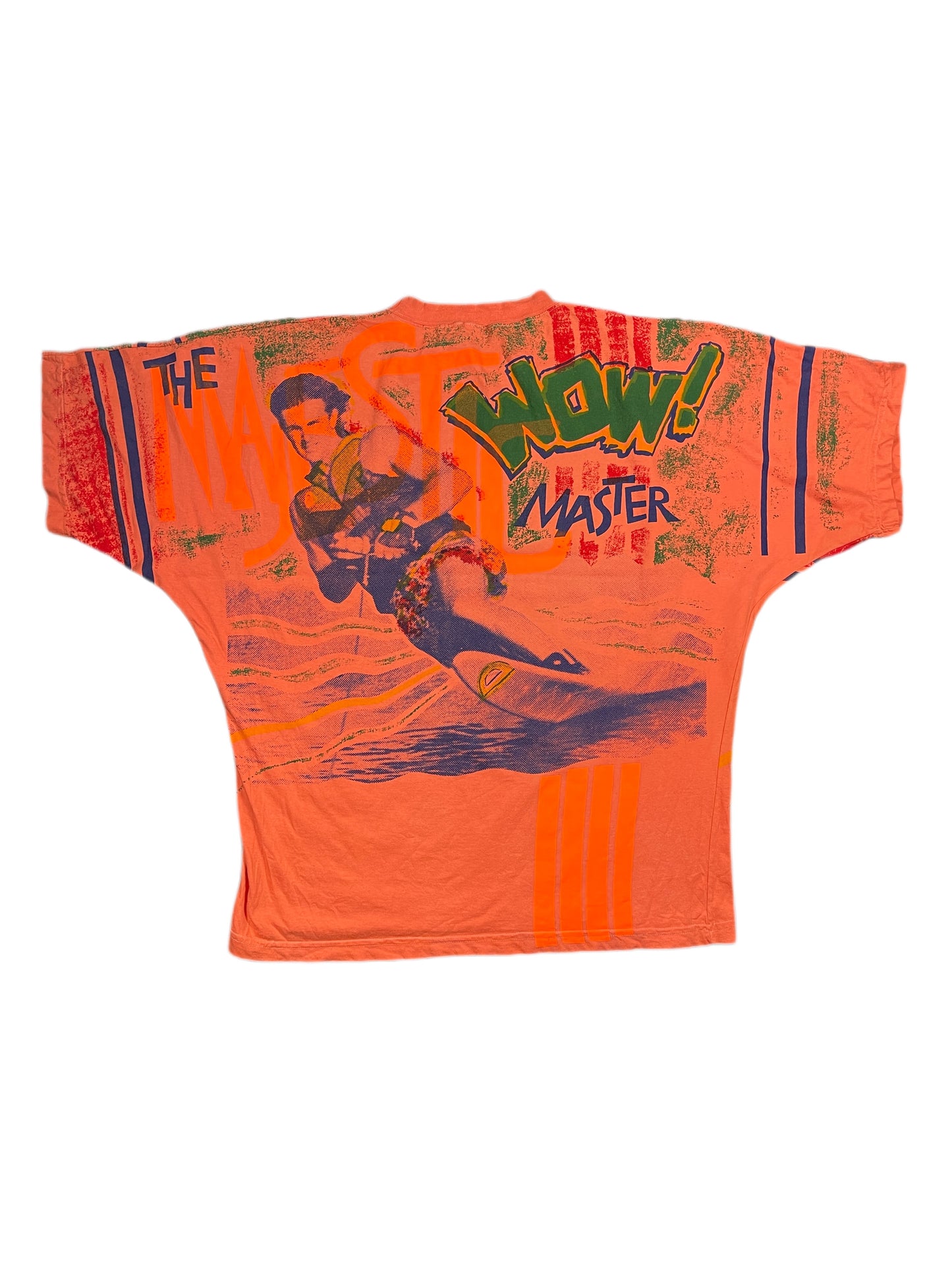 Vintage Surf Master WOW T-Shirt Orange Red - XL