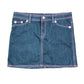 Y2k Versace Jeans Couture Denim Skirt Blue Pink - S