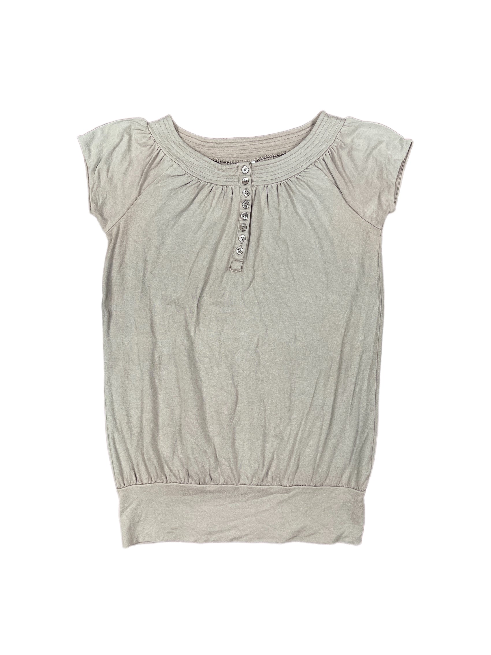 Y2k Camaieu Short Sleeve Top Khaki - S
