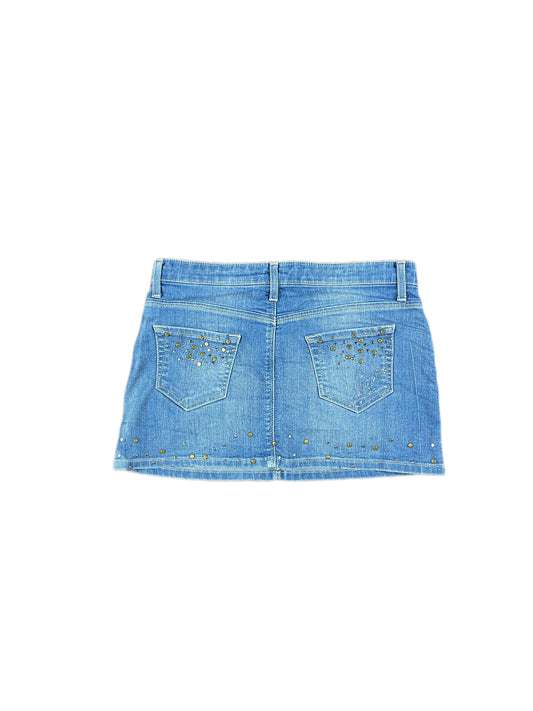 Y2k Guess Denim Mini Skirt Blue - S