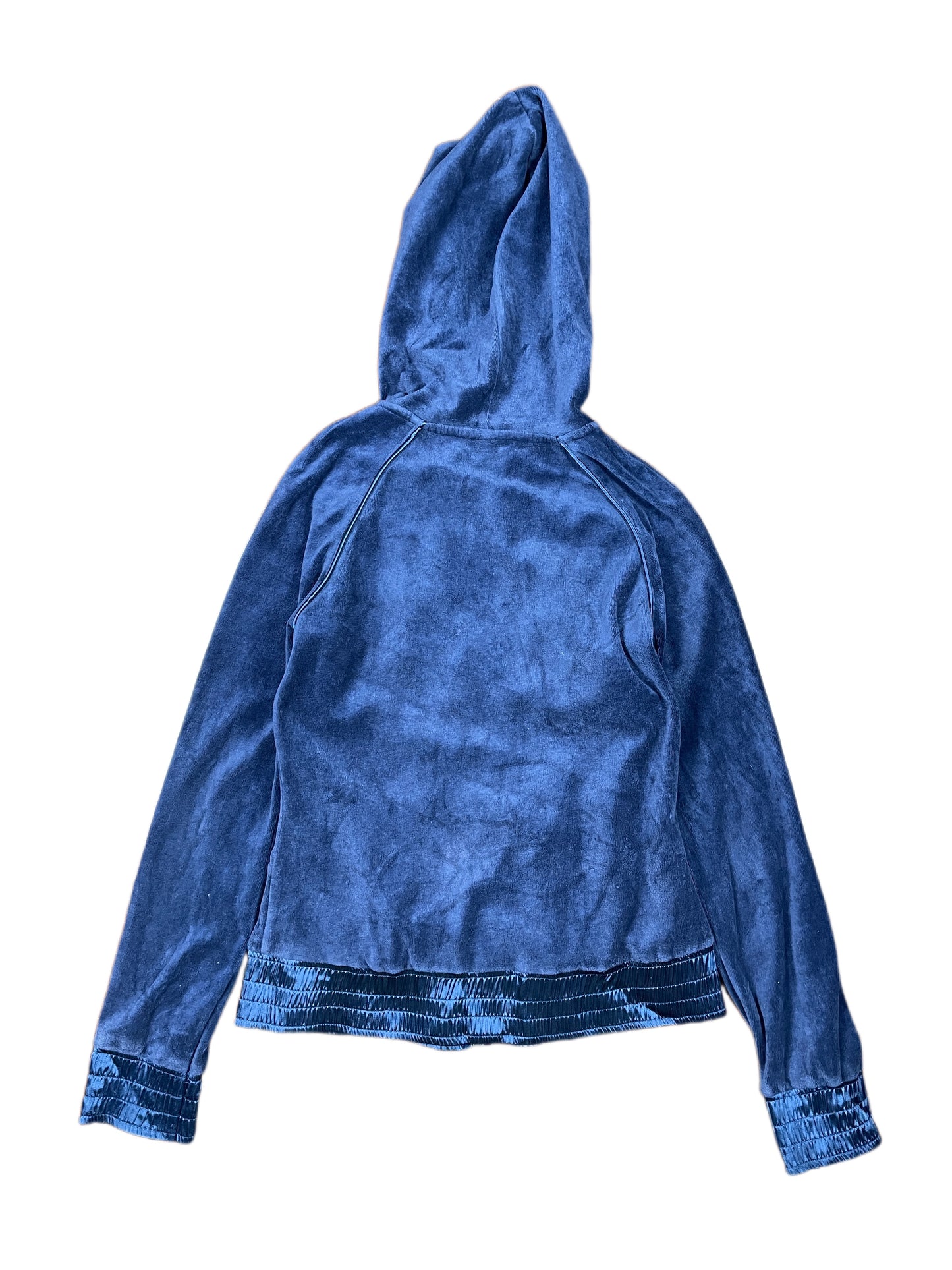 Y2k Eight Sin Zip Sweatshirt Hoodie Velvet Blue - L
