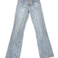 Y2k No Boundaries Flared Denim Pants Blue - XS