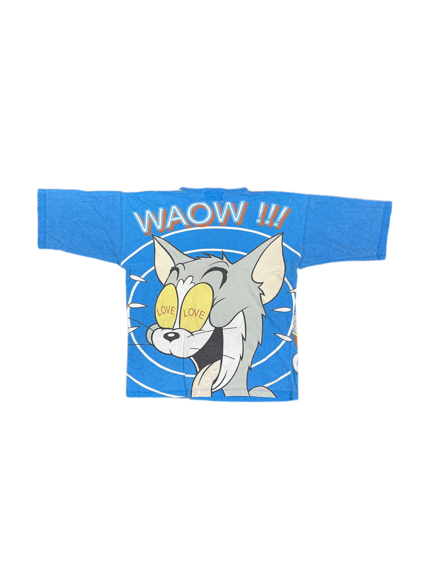 Vintage Tom and Jerry T-Shirt Fullprint Blue - M