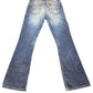 VIntage Lee Low Waist Flared Denim Pants Blue - S