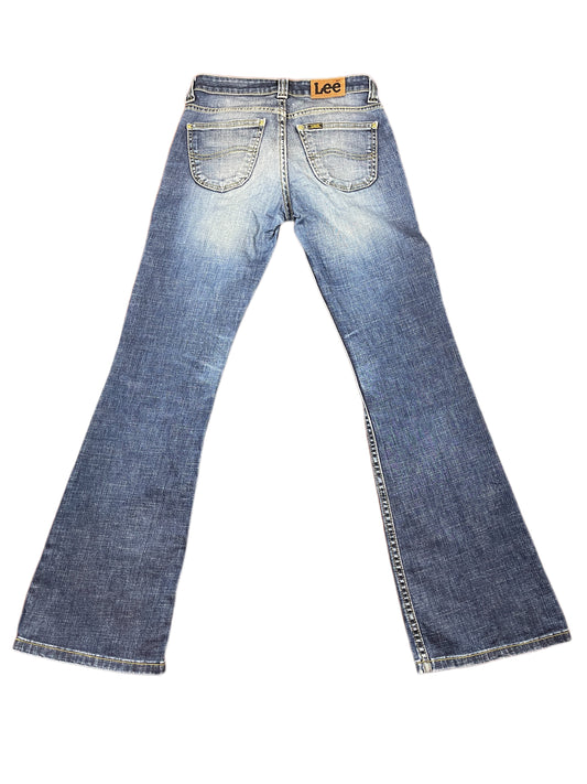 VIntage Lee Low Waist Flared Denim Pants Blue - S