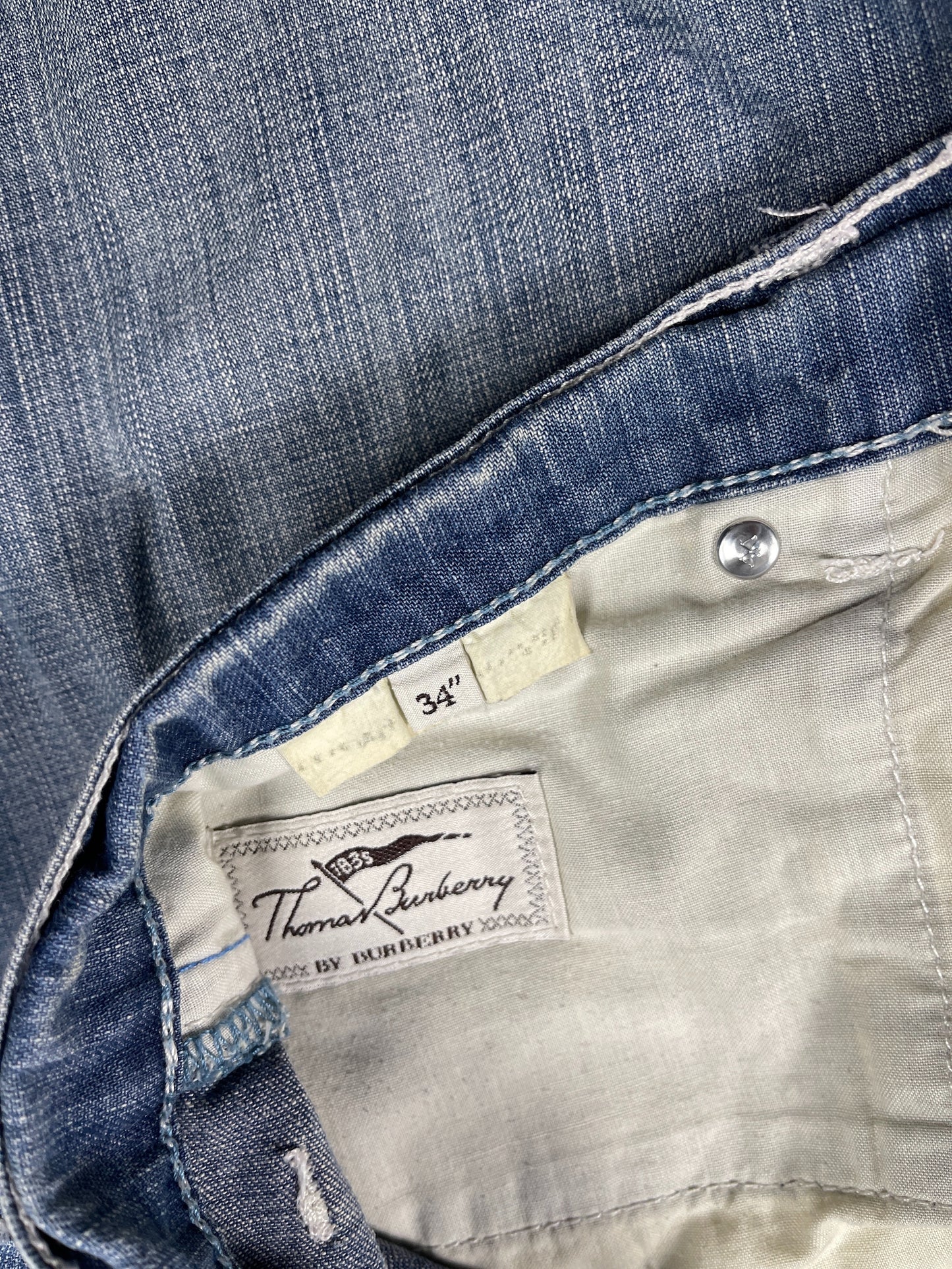 Vintage Thomas Burberry Low Waist Bootcut Denim Pants Blue - L