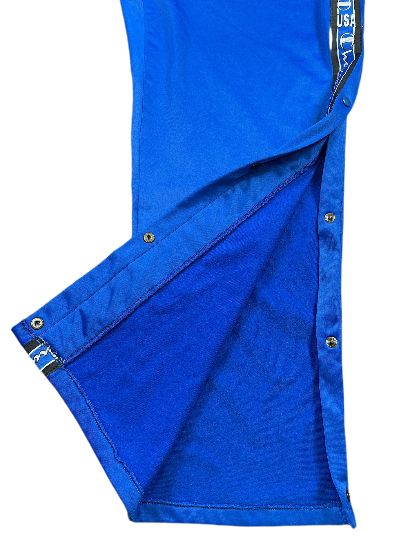 Vintage Champion Button Open Sport Pants Blue - L