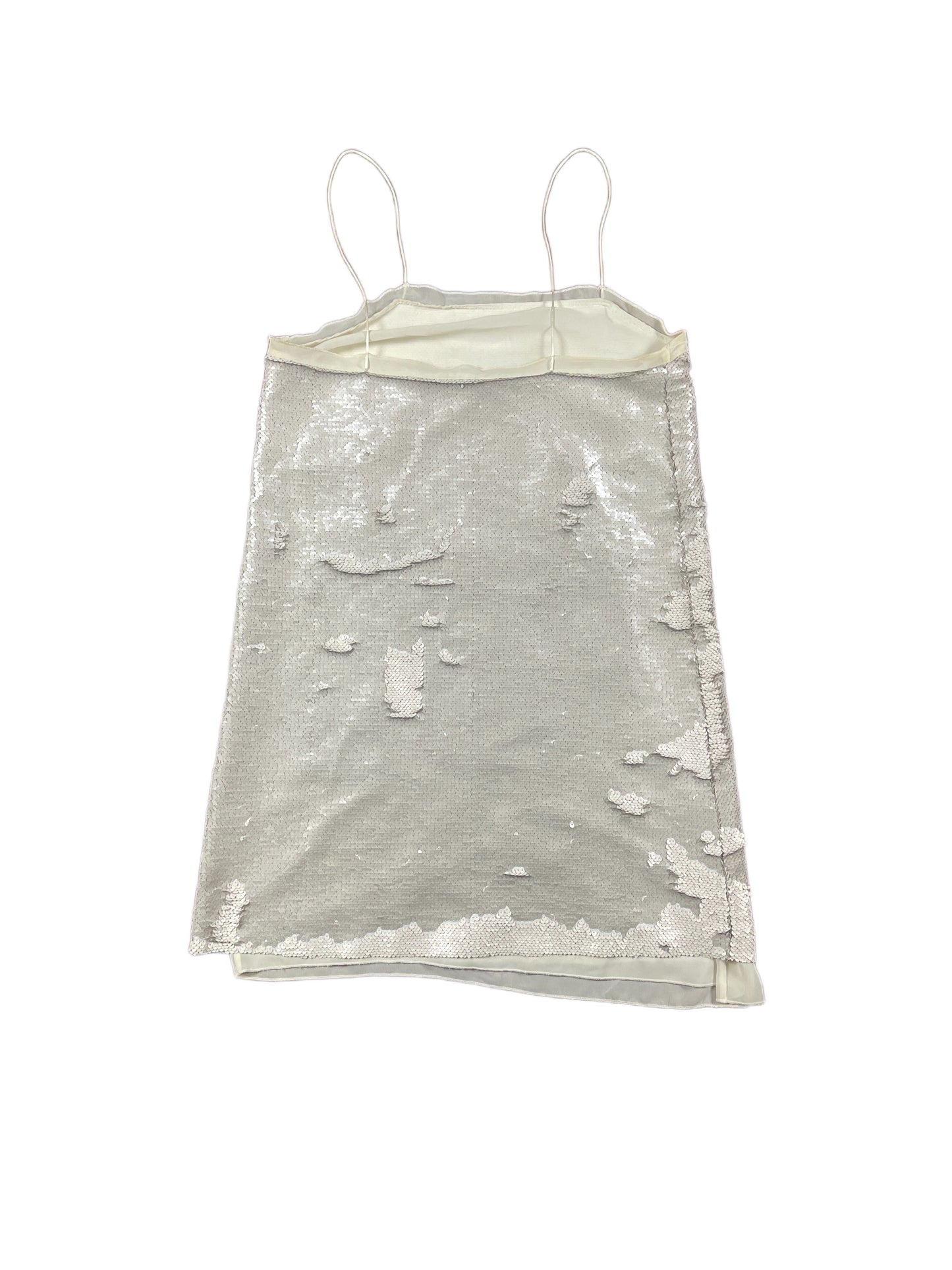 Mango Sequins Sleeveless Dress Silver - M