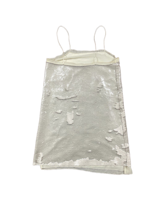 Mango Sequins Sleeveless Dress Silver - M