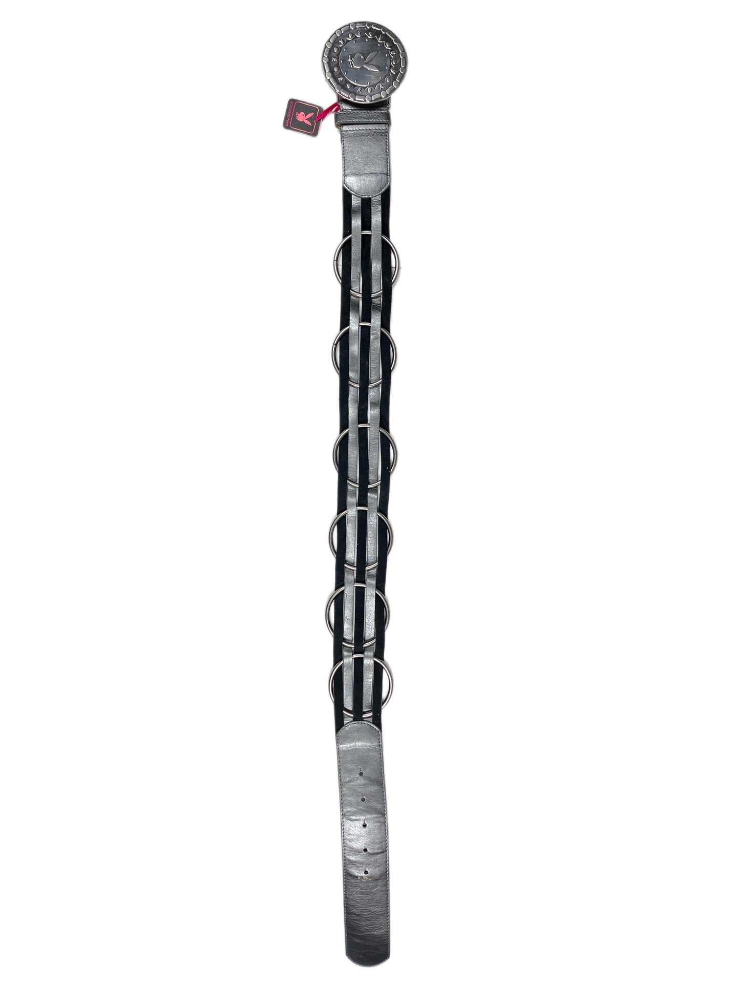 Y2k Playboy Thick Plug In Belt Body Belt Silver 2004