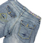Y2k 2000s Rok Low Waist Bootcut Denim Pants Blue S/M