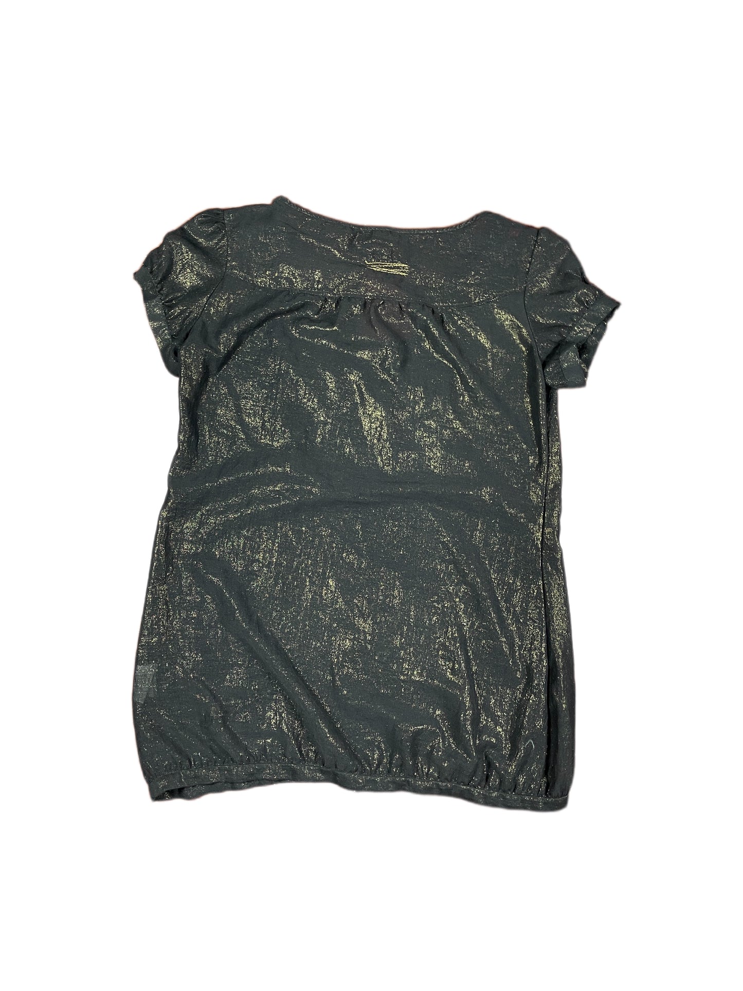 Y2k Caramelo Jeans Short Sleeve Dress Black Gold - L