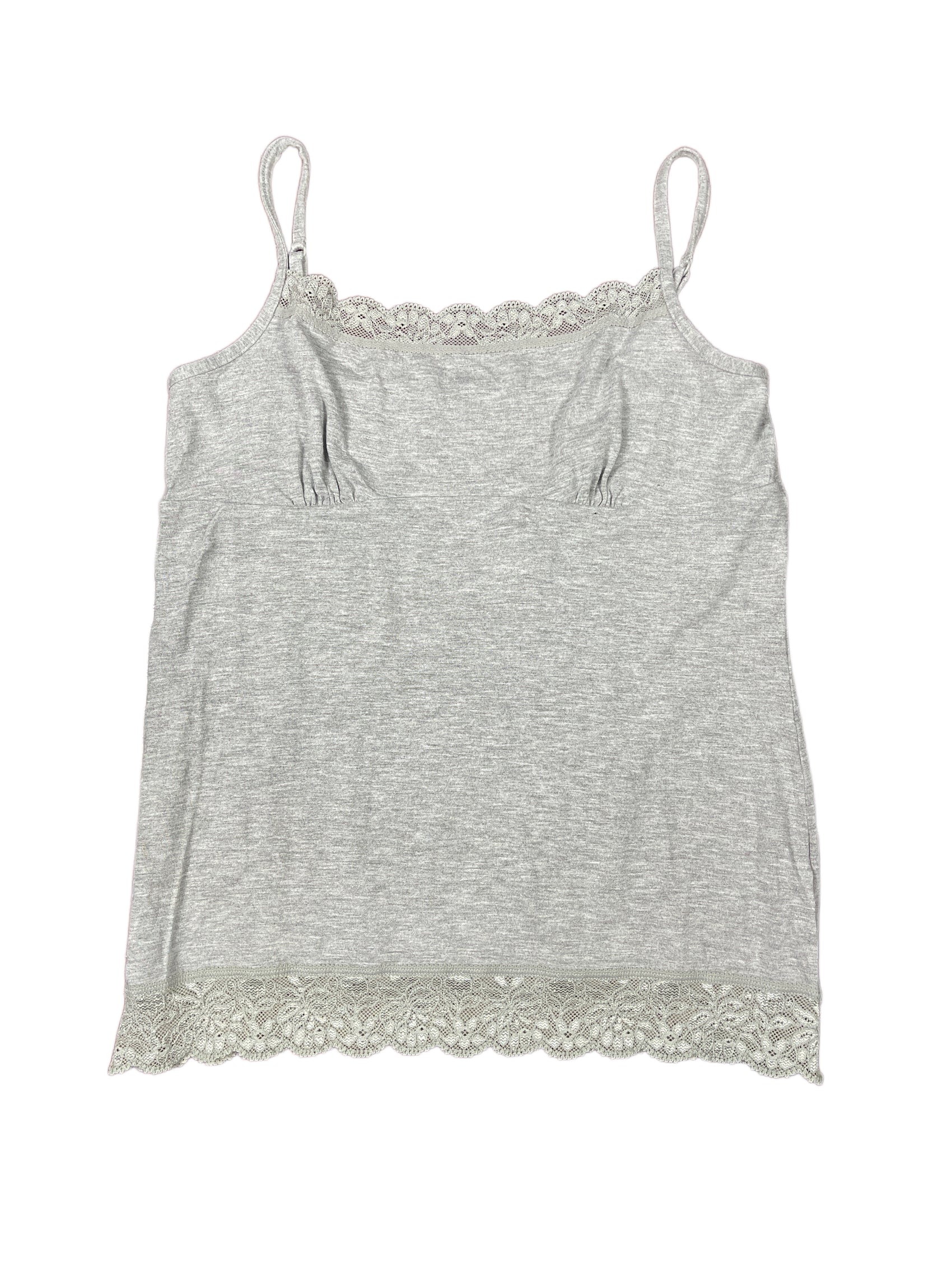 Y2k Sleeveless Top Gray - L