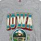 Vintage Fruit of the Loom Iowa T-Shirt Gray - L