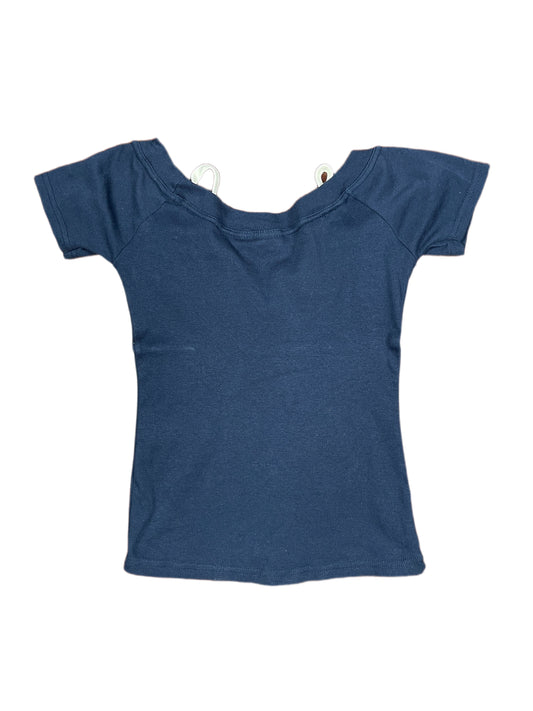 Y2k Venca Short Sleeve Top Navy - M/L