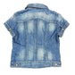 Y2k Short Sleeve Denim Jacket Blue - L