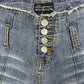 Y2k No Boundaries Flared Denim Pants Blue - XS