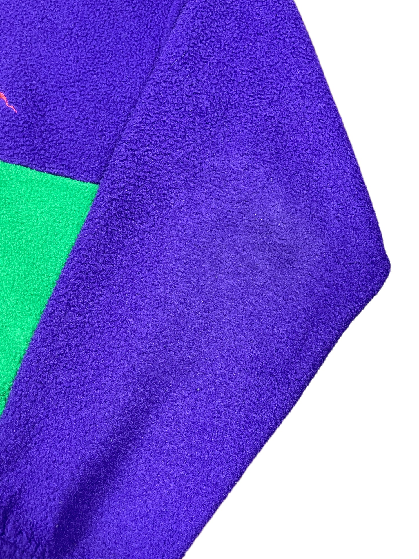 Vintage Fila Fleece Polar Sweatshirt Purple Green - XS