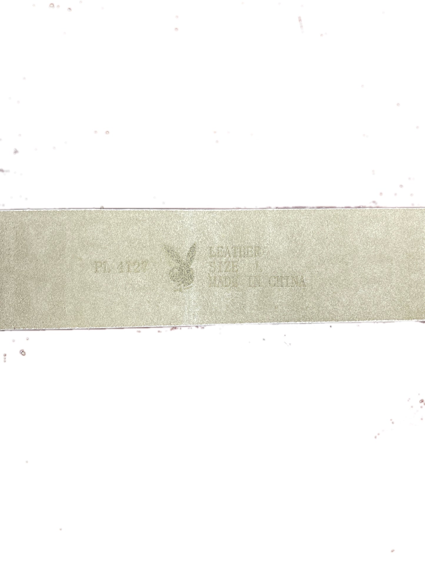 Y2k Playboy Leather Belt White 2004