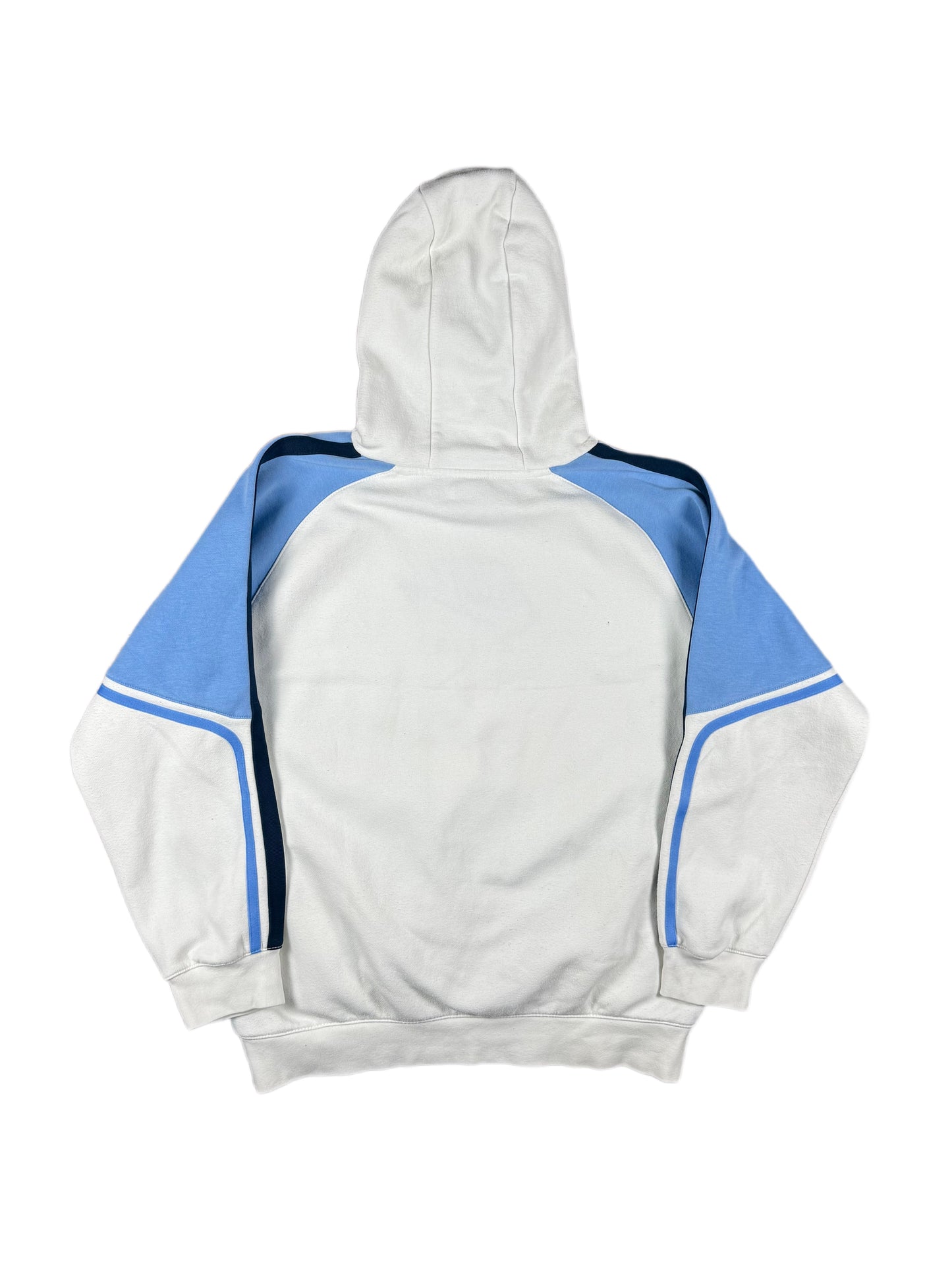 Vintage Nike Hoodie White Blue - L