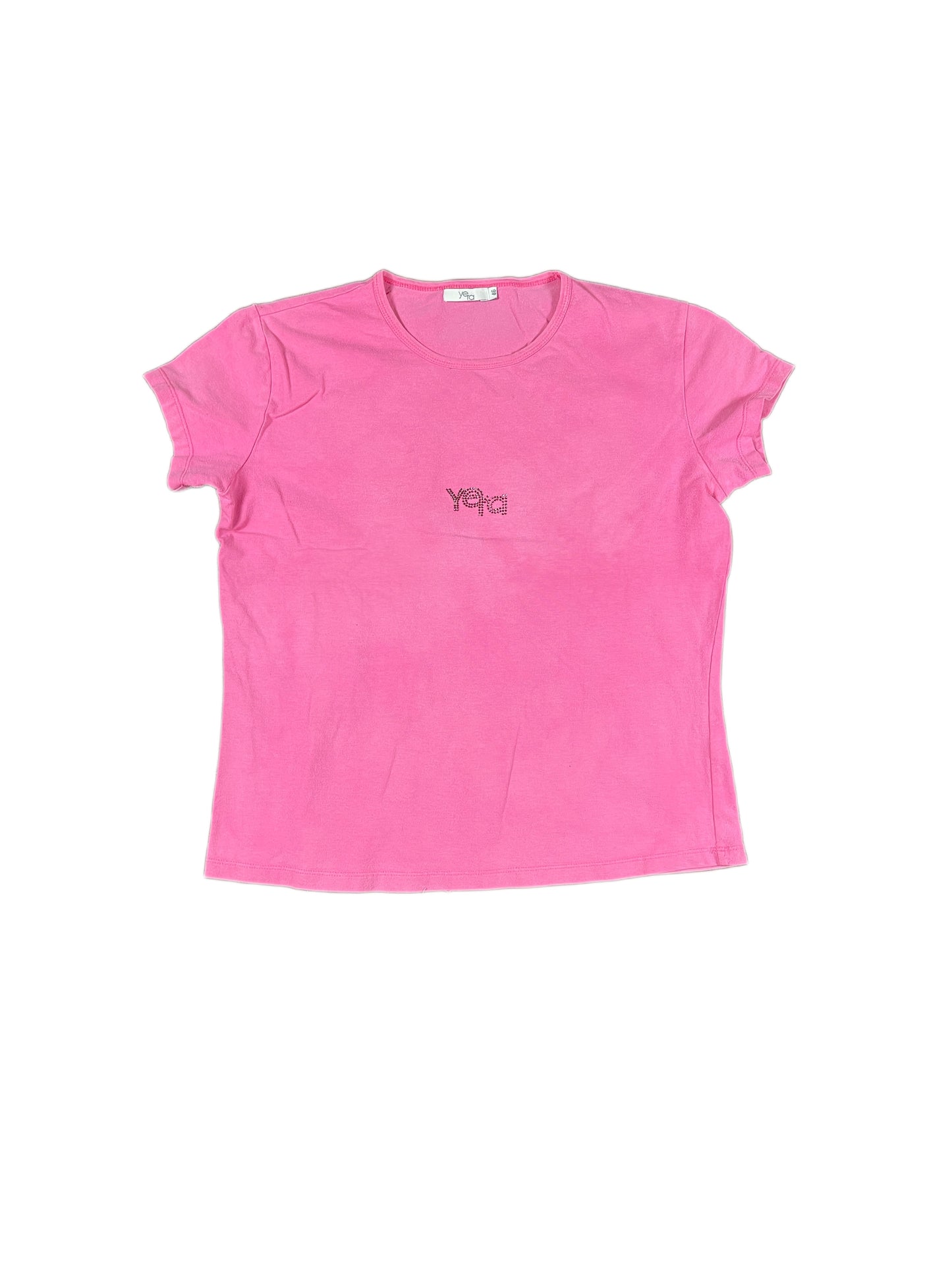 Y2k Yera Short Sleeve Top Pink - XXXL
