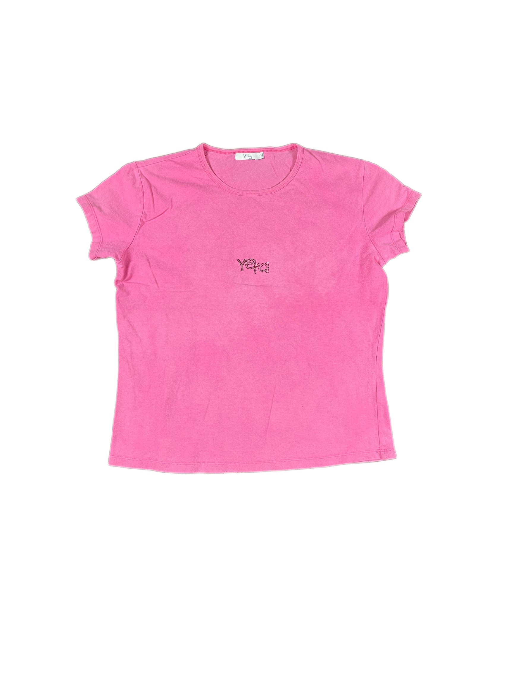 Y2k Yera Short Sleeve Top Pink - XXXL