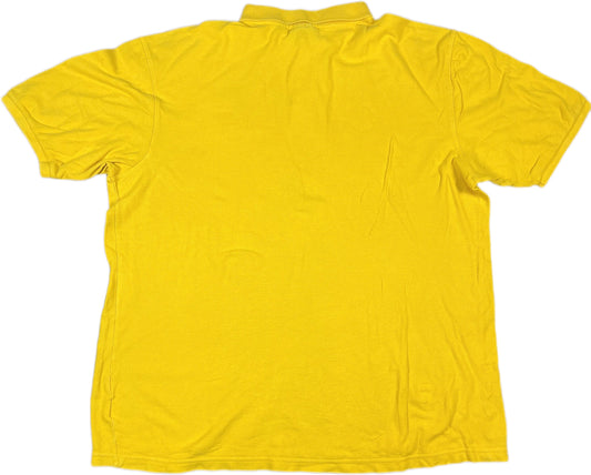 FILA Polo Shirt Yellow Cotton 3XL