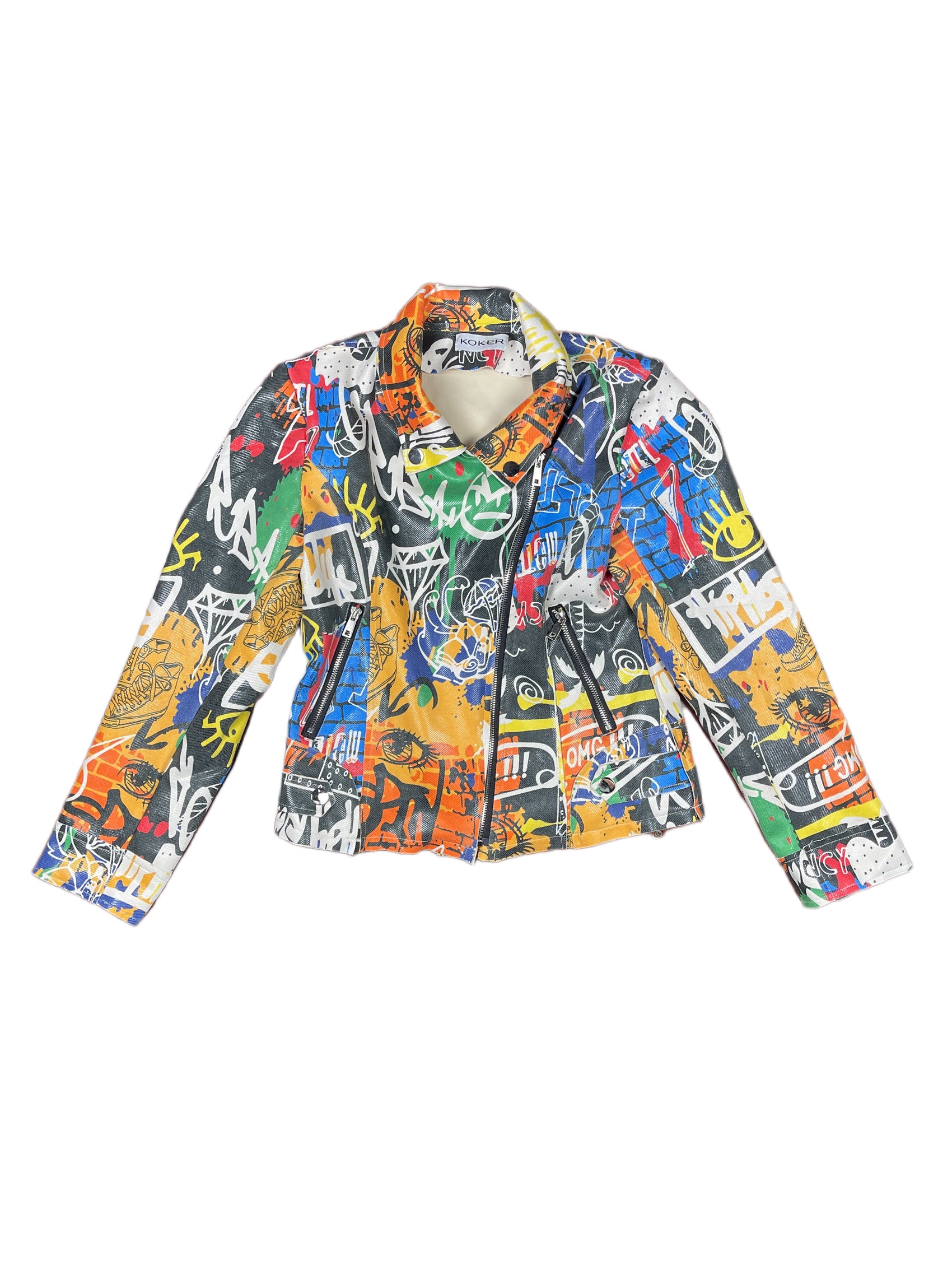 Koker Blazer Multicolor Grafitti Style - M
