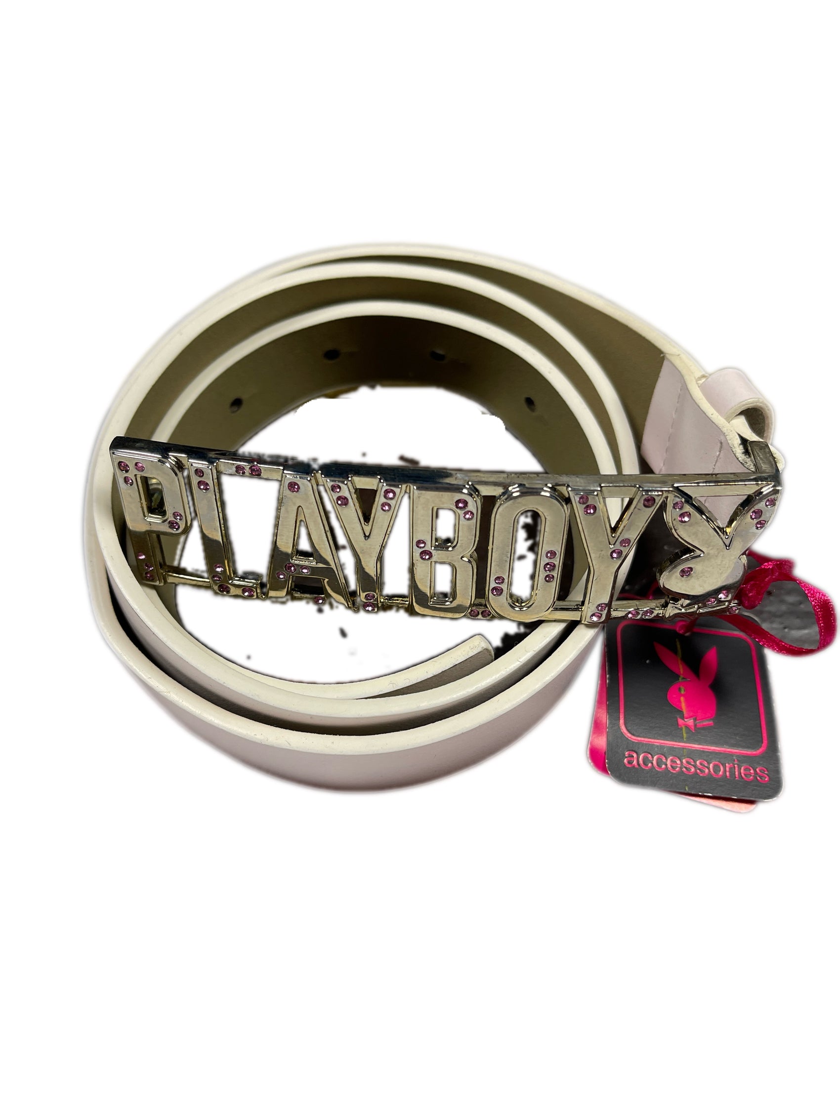 Y2k Playboy Belt White 2004