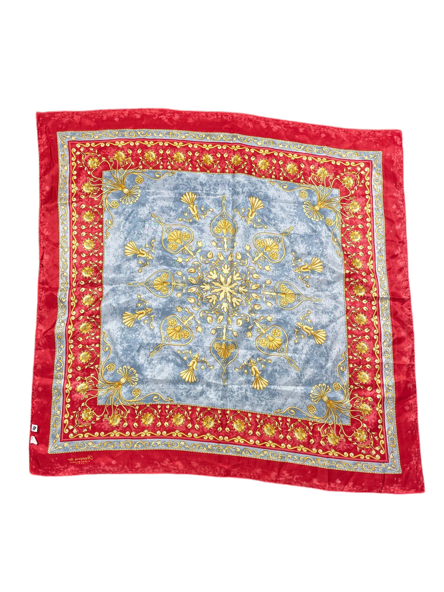 Vintage Handkerchief Red Blue