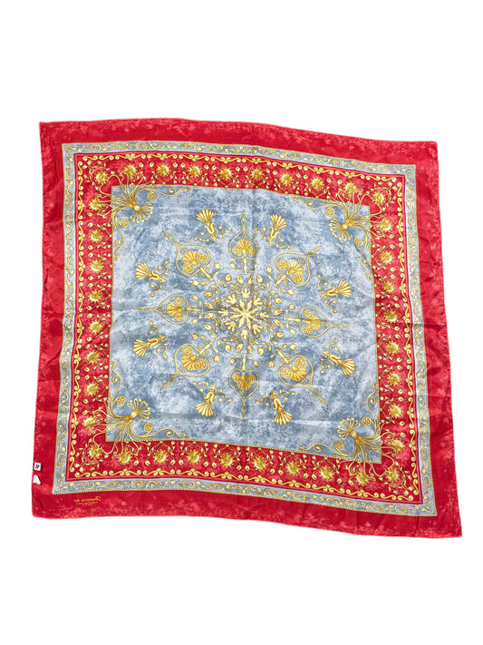 Vintage Handkerchief Red Blue