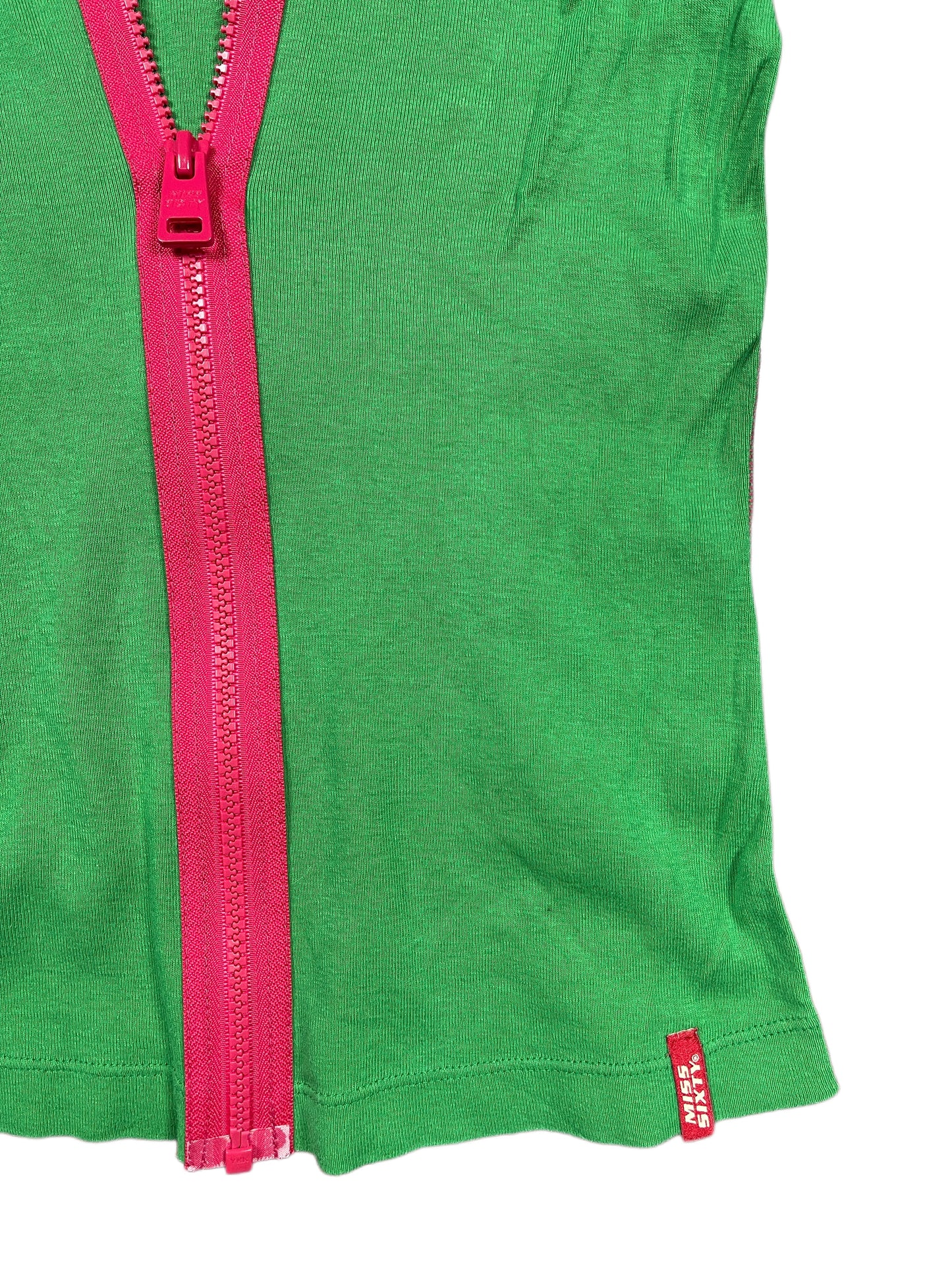 Y2k Miss Sixty Sleeveless Top Green - M