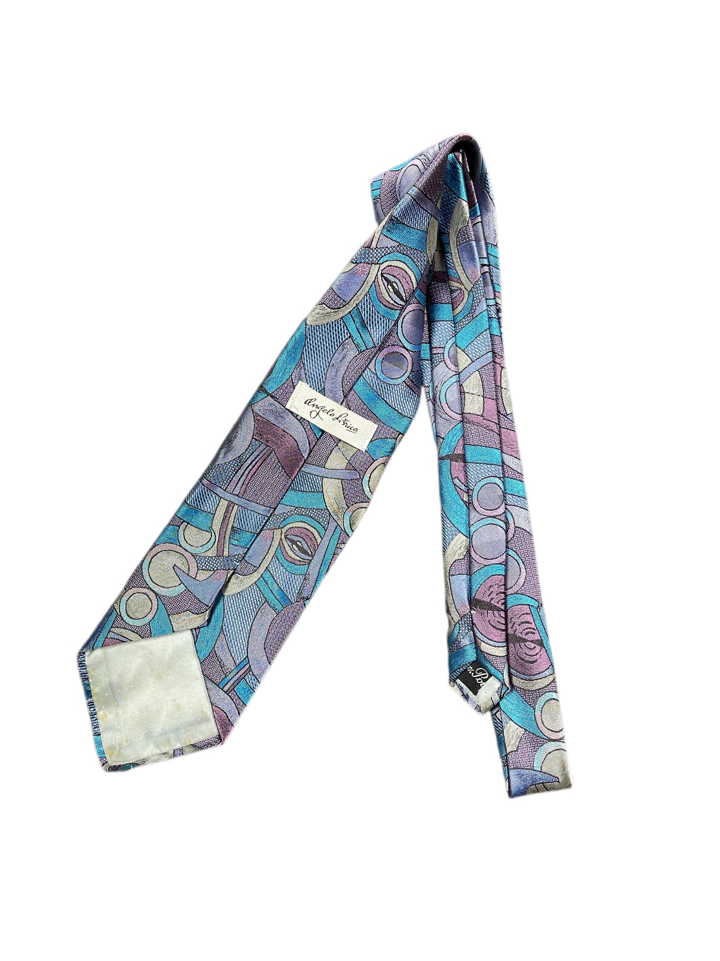 Vintage Geometric Tie Purple