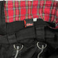 Y2k Silver Low Waist Mini Skirt Black Red - M