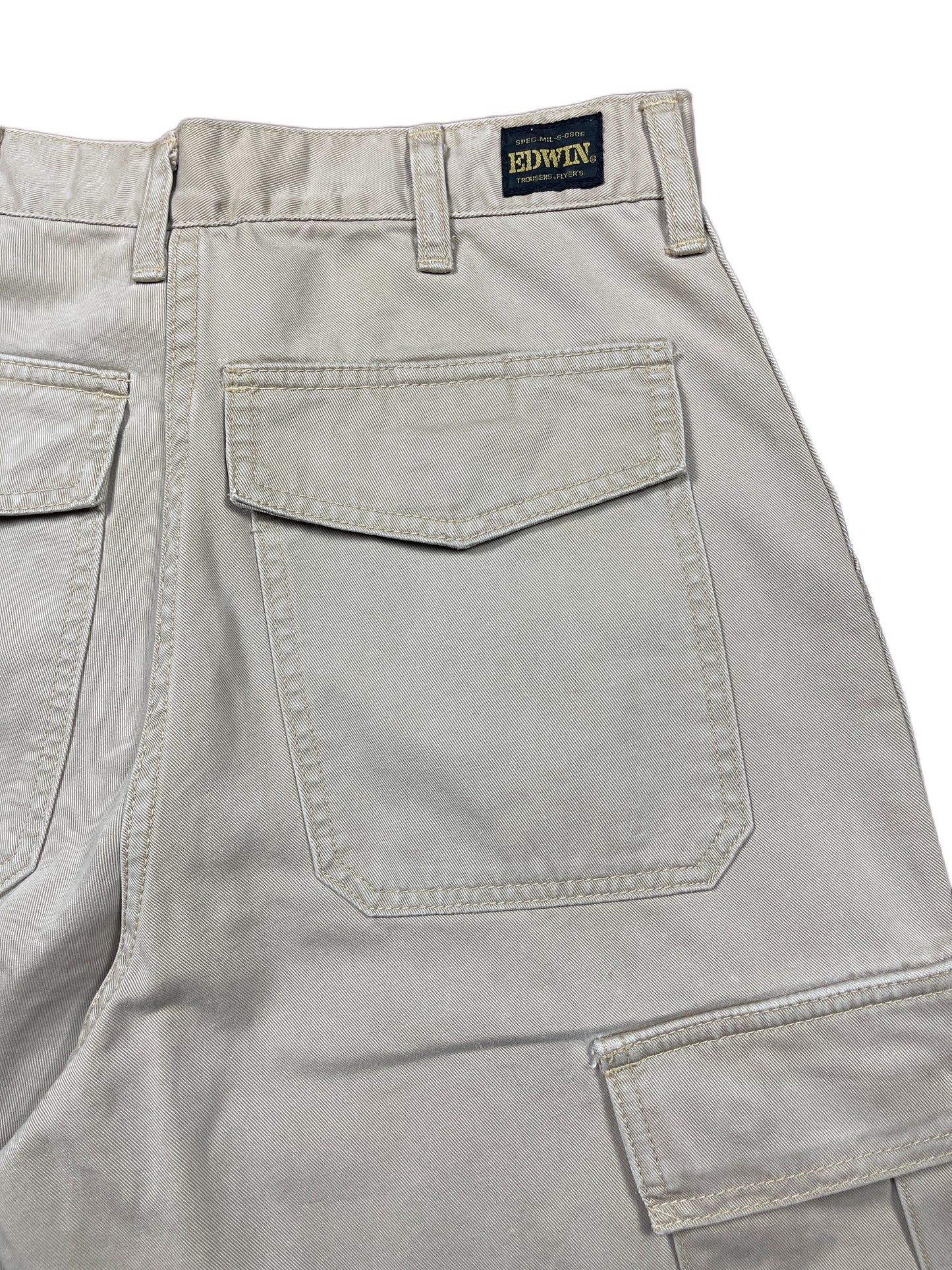 Vintage Edwin Cargo Pants Beige Cream - M