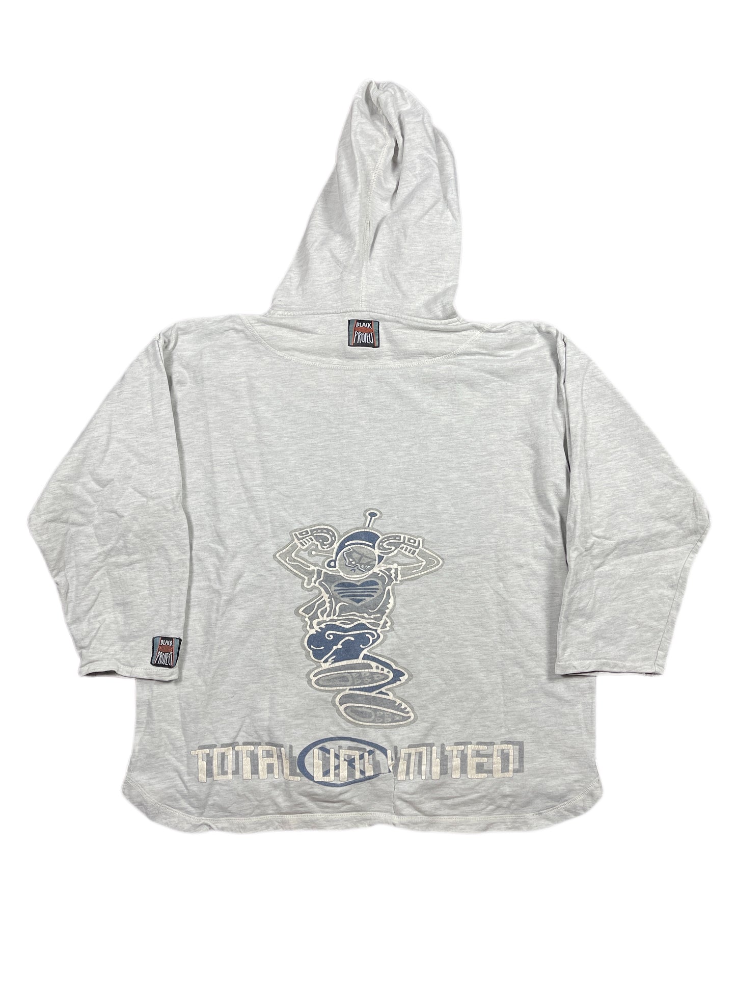 Y2k Black Project Hoodie Gray - L