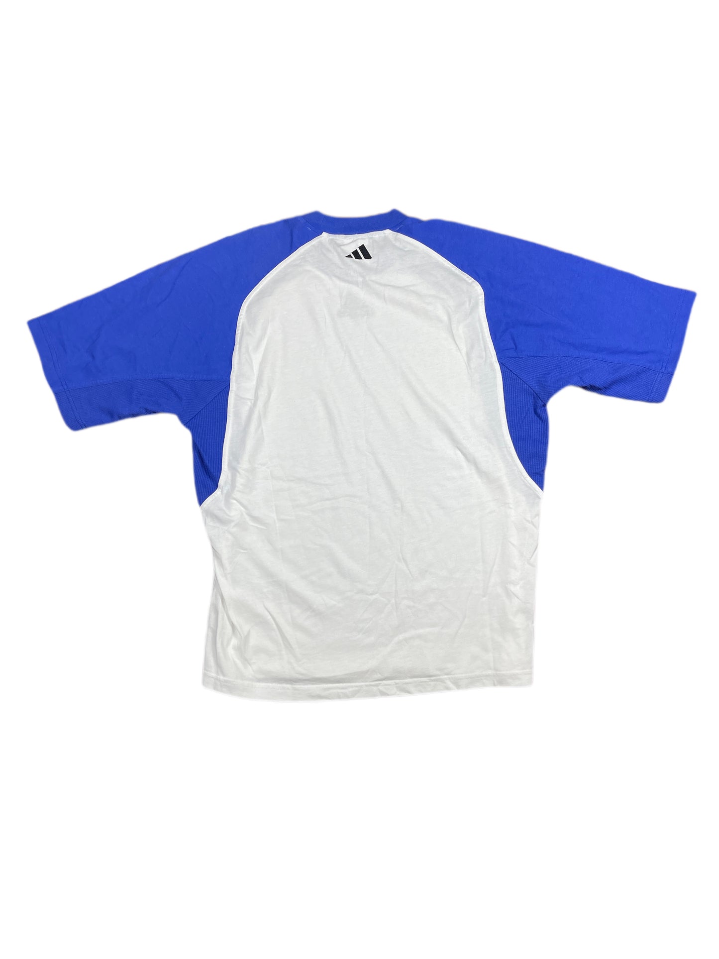 Vintage Adidas T-Shirt Blue White - L/XL