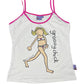 Y2k 2005 Bang on the Door Sleeveless Top White Pink - M
