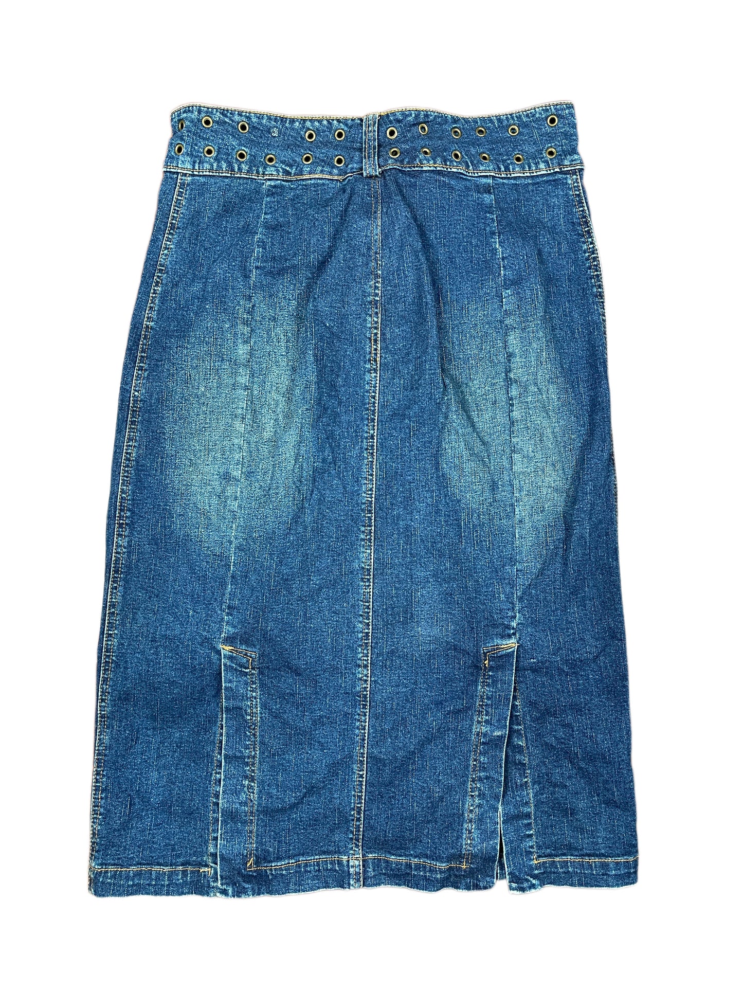 Y2k El Corte Ingles Denim Skirt Blue - L