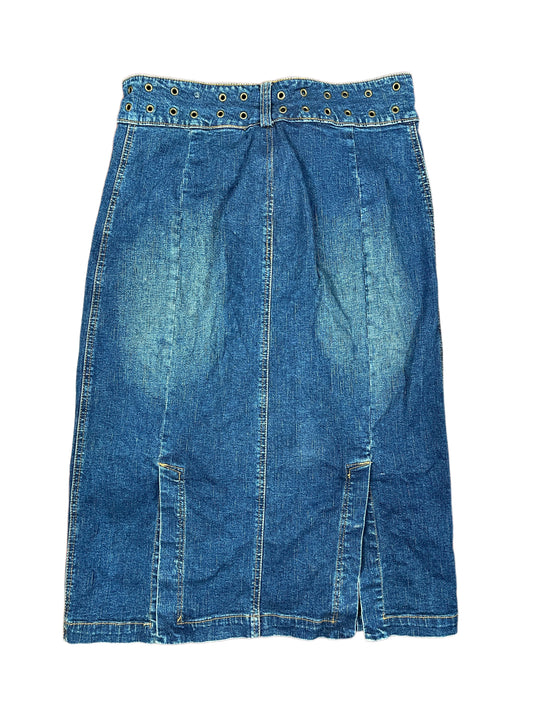 Y2k El Corte Ingles Denim Skirt Blue - L