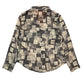 Y2k Elisa Rivero See Through Rose Long Sleeve Top Gray Black - L