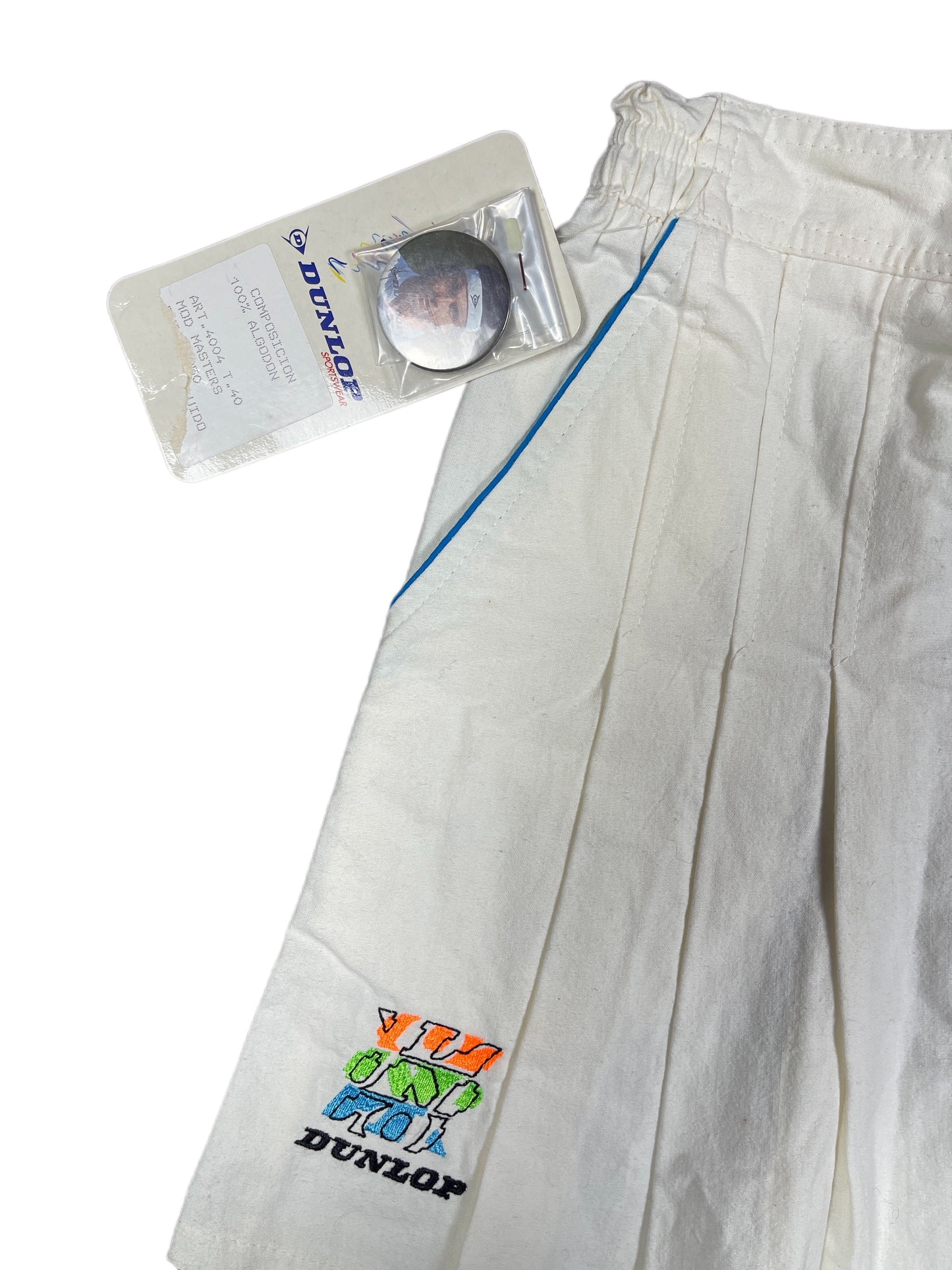 Vintage Dunlop Tennis Skirt White - L