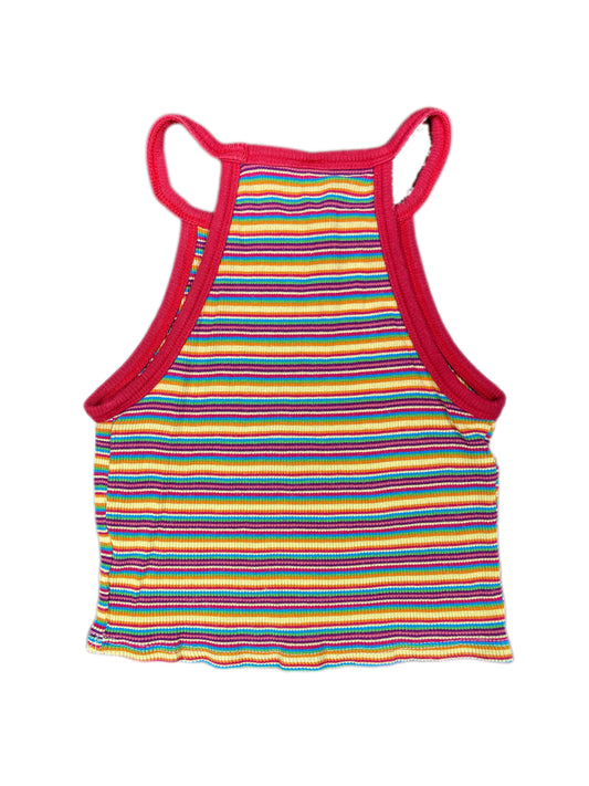 New Collection Sleeveless Top Multicolor Stripes - XS