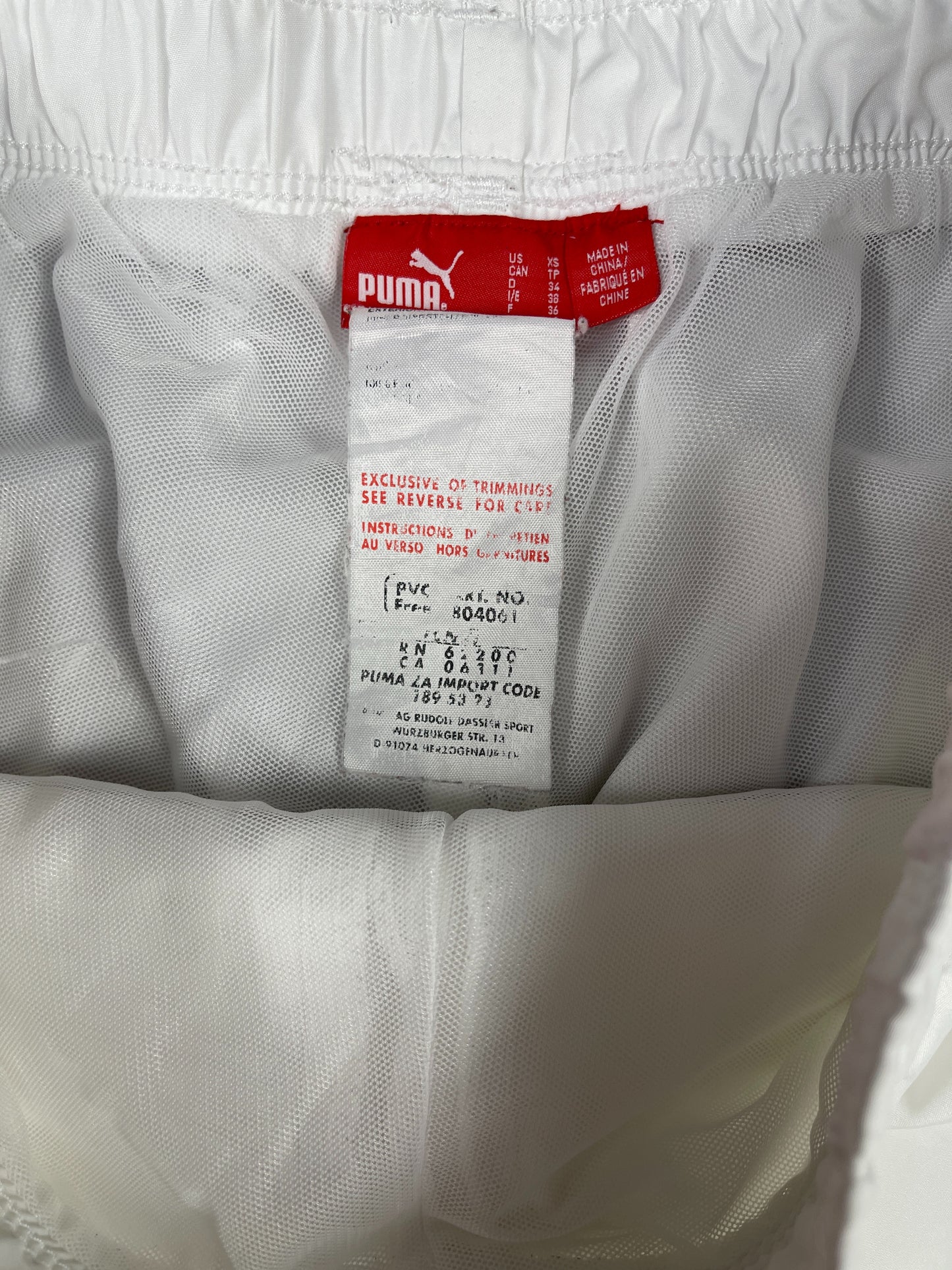 Y2k Puma Sport Capri Pants White - S