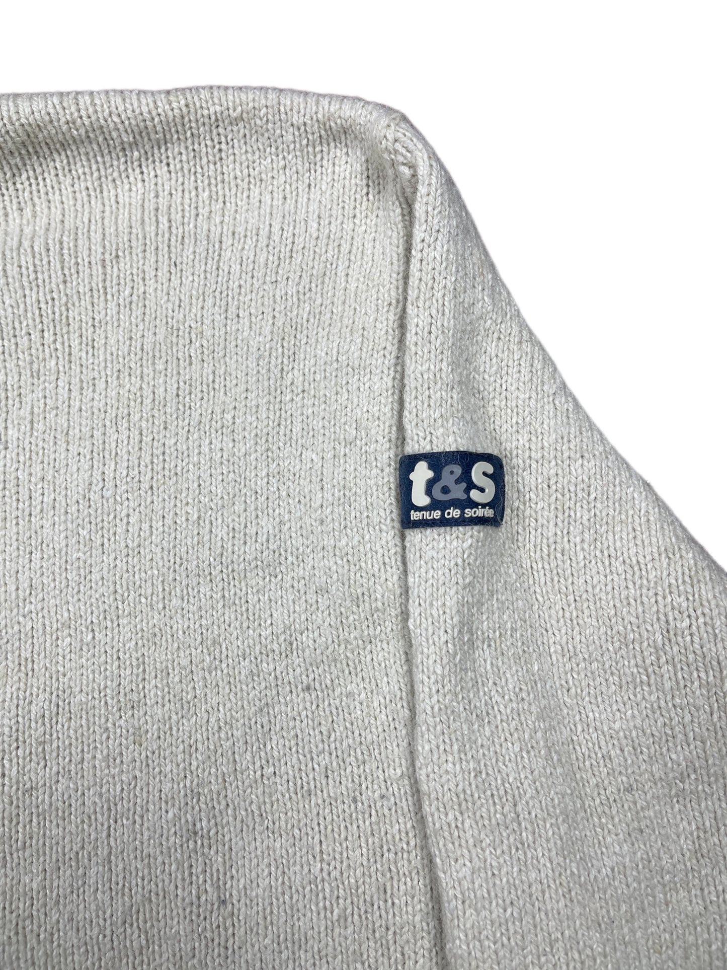 Vintage Tweety 2000 Chunky Knitted Sweatshirt White Gray - L